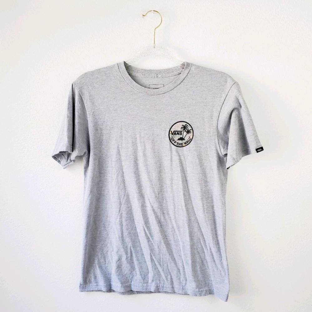 Vans Classic Fit Logo Short Sleece Gray Tee